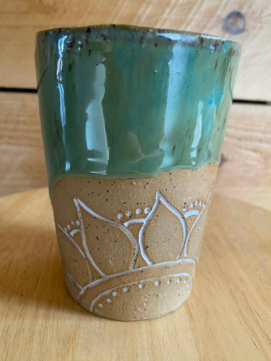 12: Lotus Travel Mug (w/ lid)