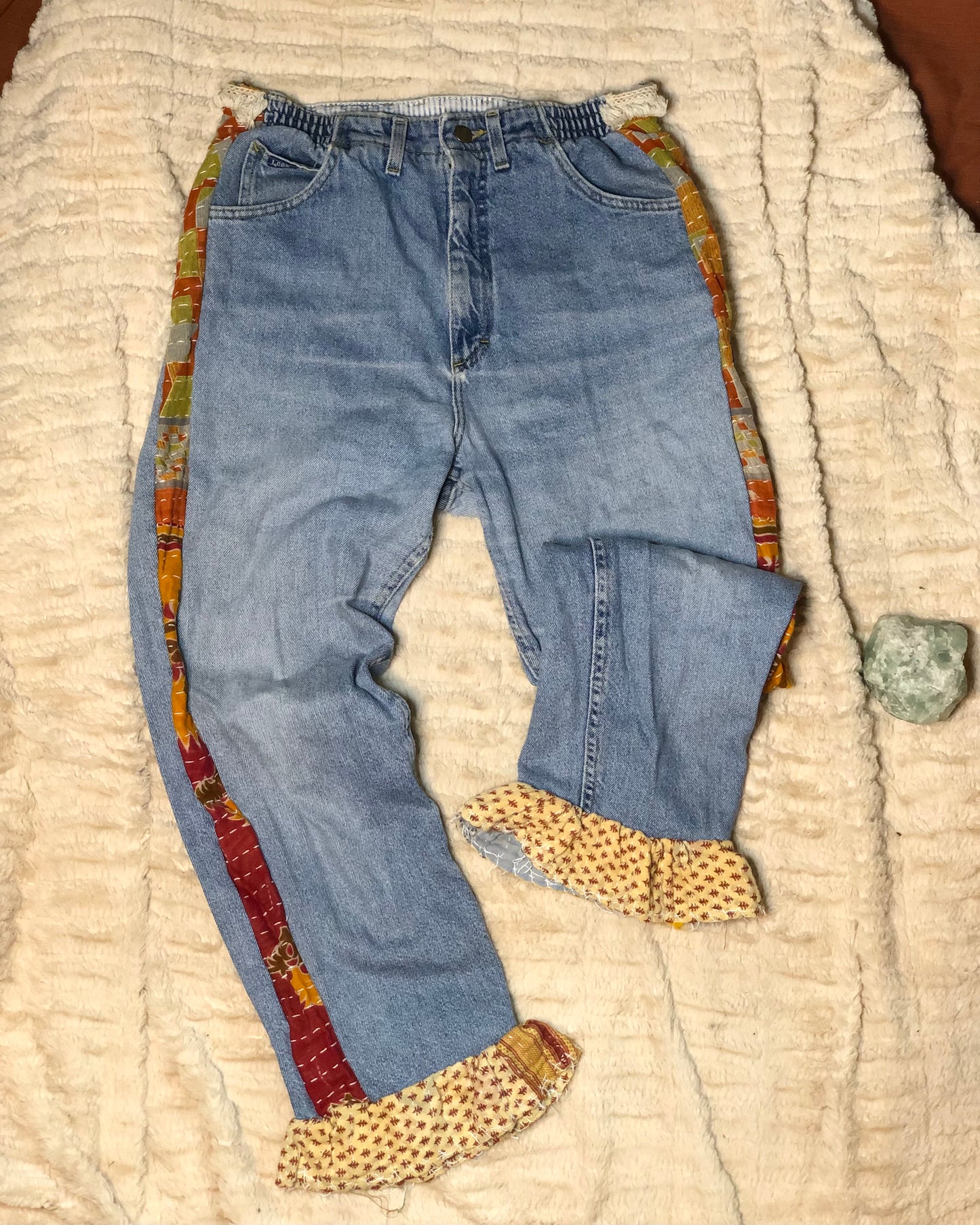 Upcycled Kantha Jeans