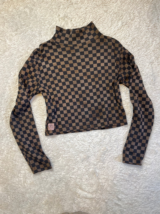 Checkered Mockneck (M-L)