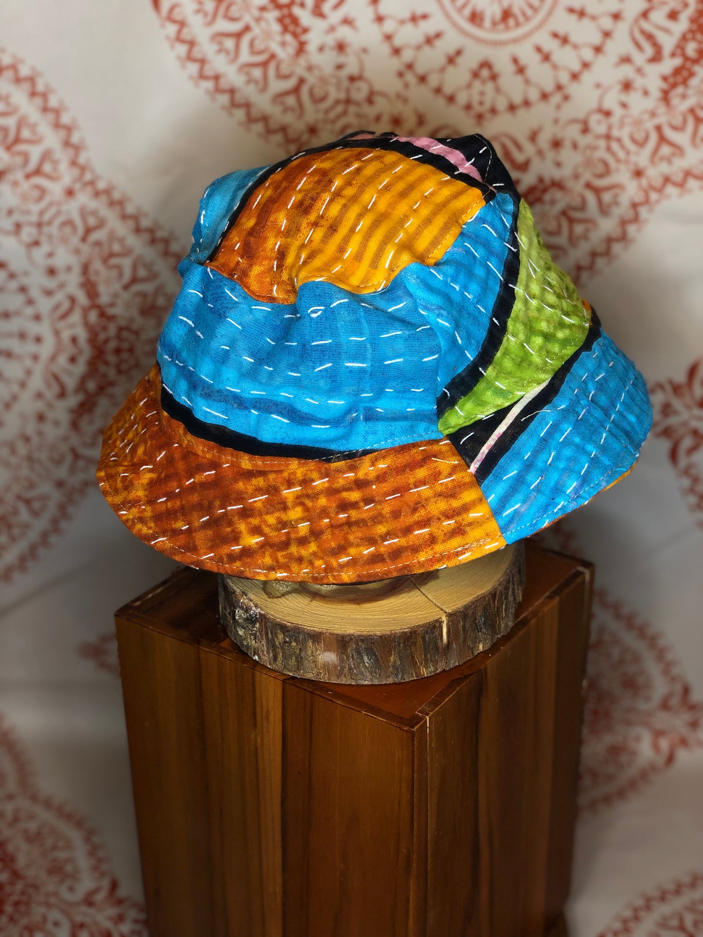 Patchwork Kantha Bucket